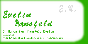 evelin mansfeld business card